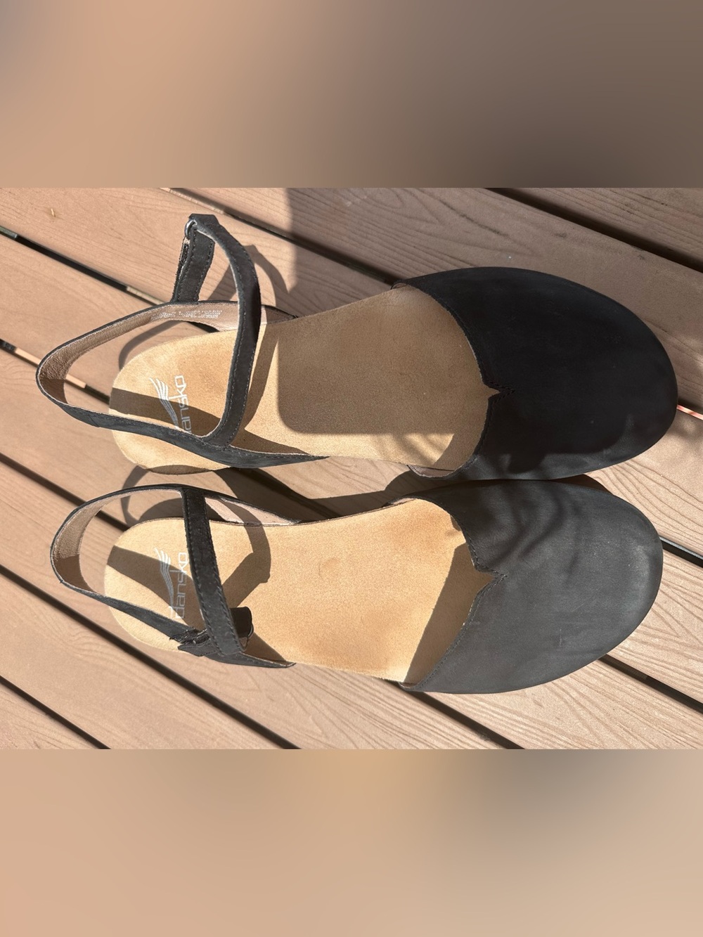 Dansko Rowan Black Nubuck Closed-Toe Sandals - Size 41 (US 10.5-11) - Picture 7 of 8